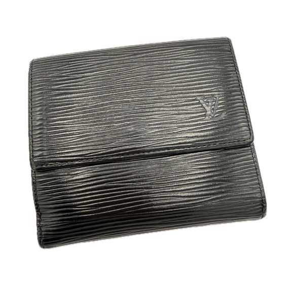 Louis Vuitton Elise Compact Wallet Black Epi Leather Vintage 1992 Authentic - Picture 1 of 17